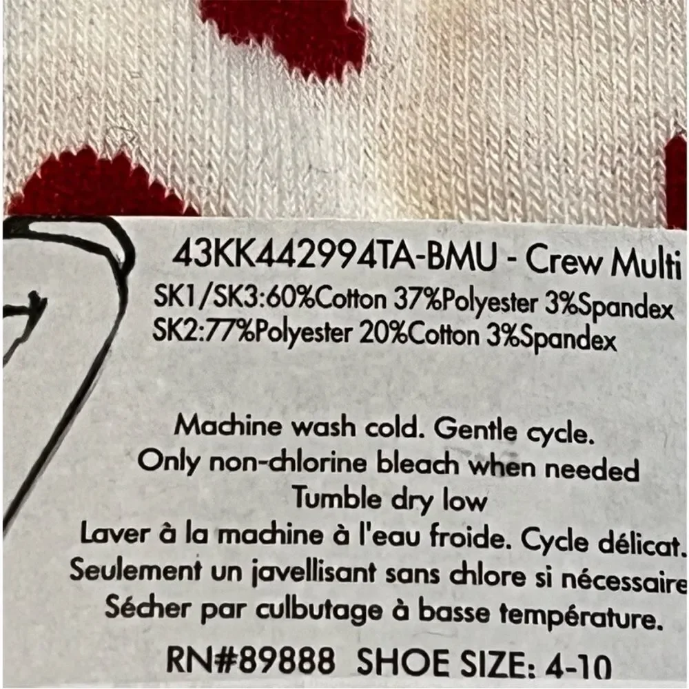Kate Spade York 3 Pack Of Valentine’s Day Socks-true NWT Sz 4-10